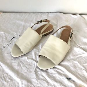 Madewell white leather sandals